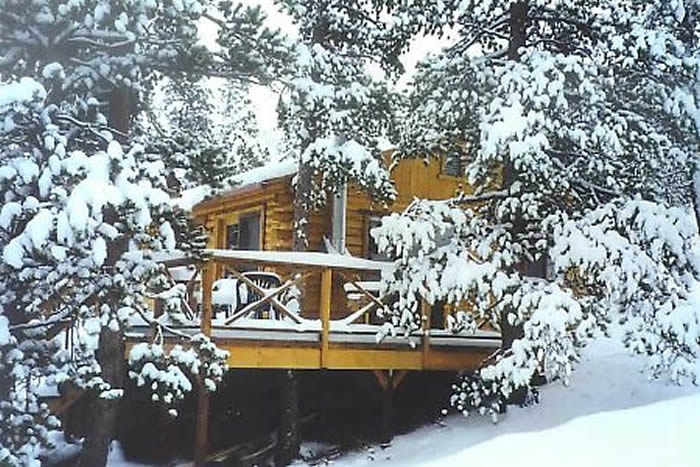 Deer Creek Cabin Winter View 1